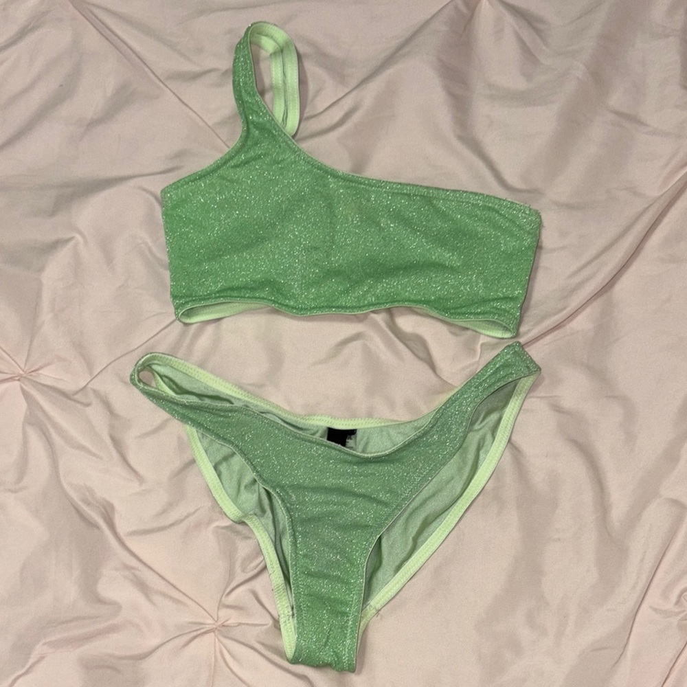 Triangl Melrose Lime Green Sparkle Bikini